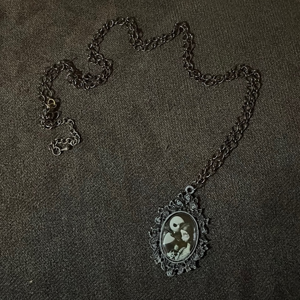 Nightmare Before Christmas Antique Picture Frame Necklace